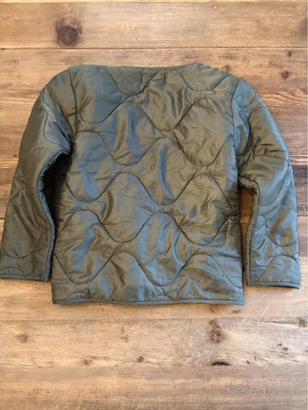 Anine Bing Kids Quilted Liner Jacket Olive Green Size 4-6